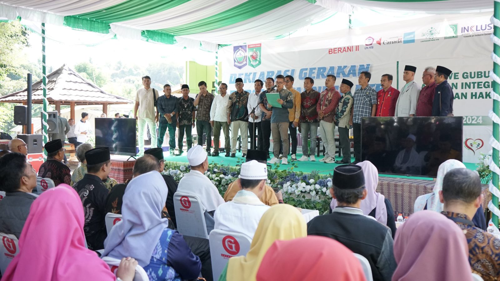 Deklarasi Kades se Lombok Utara Warnai Launching Nol Perkawinan Anak