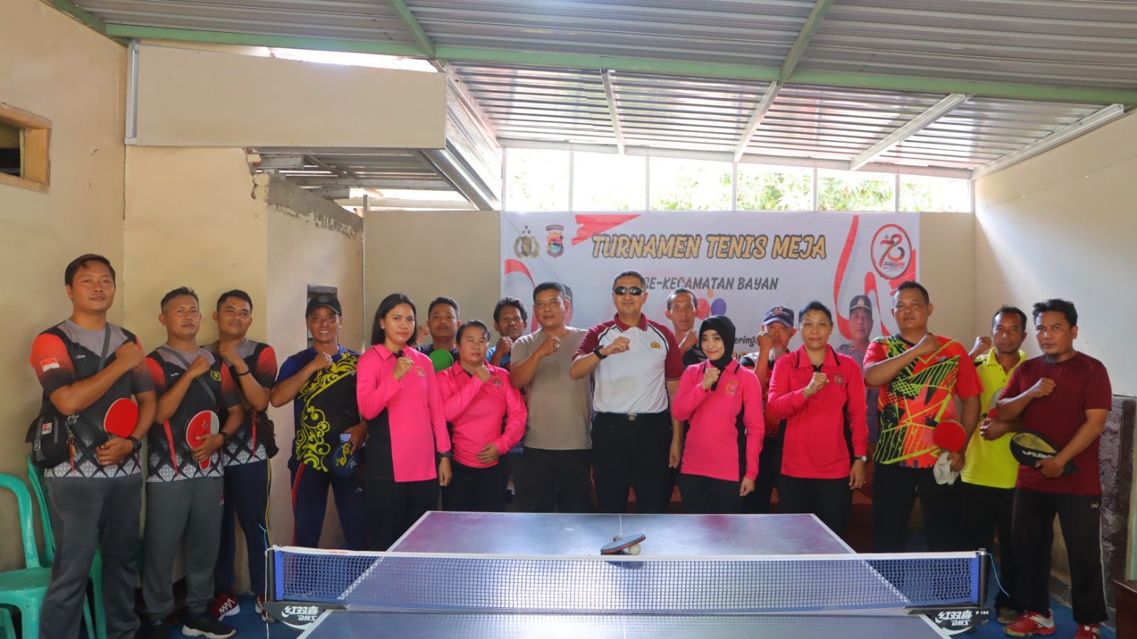 Turnamen Tenis Meja Polsek Bayan CUP II Dibuka Kapolres