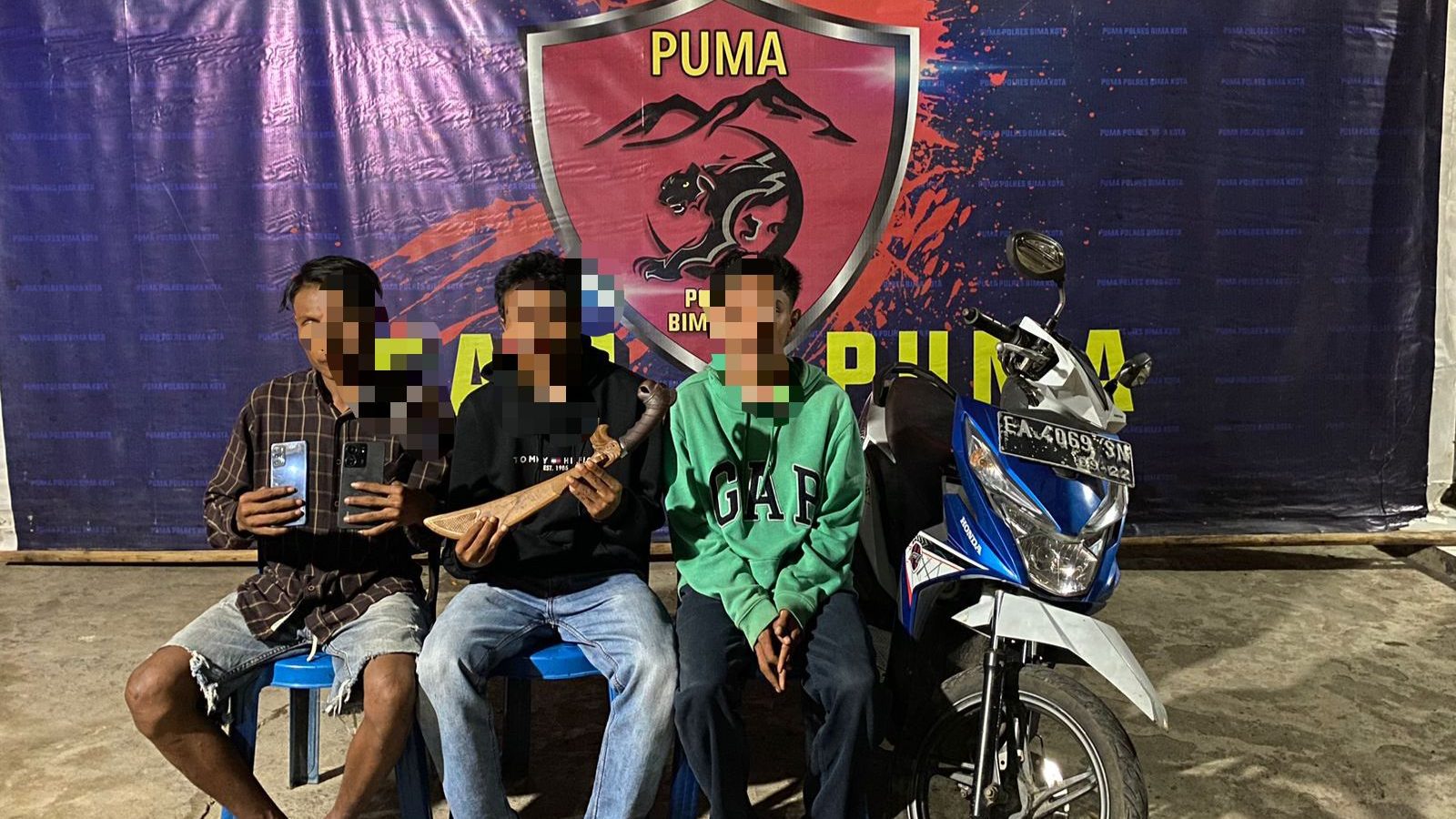 Kawanan Begal Digulung Tim Puma 1 Polres Bima 