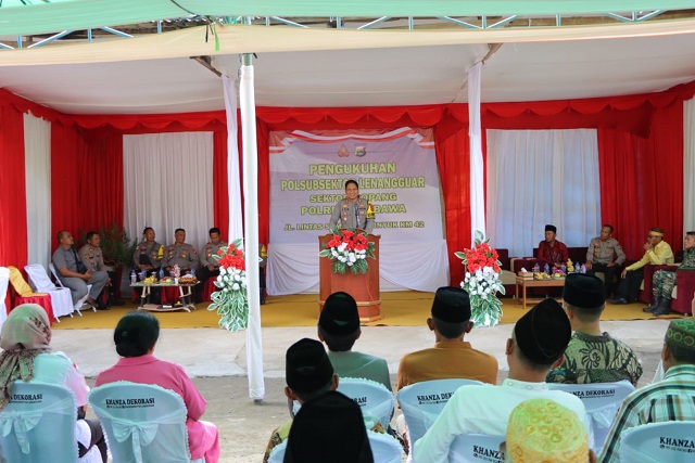 Kapolres Sumbawa Resmikan Pengukuhan Polsubsektor Lenangguar