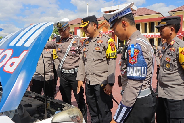Jelang Pilkada 2024, Polres Sumbawa Periksa Ranmor Dinas