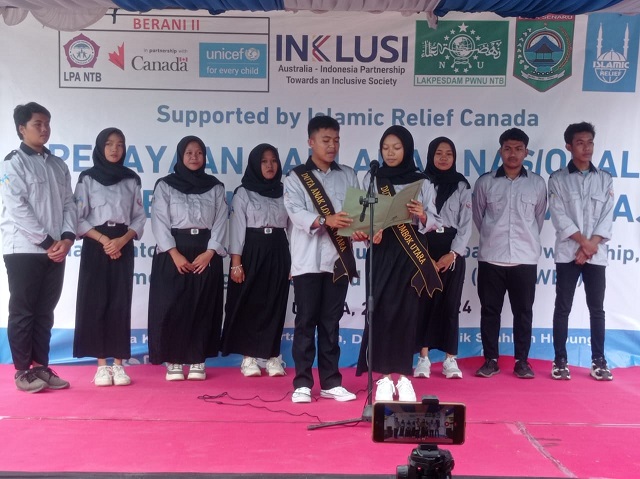 Forum Anak Lombok Utara Sampaikan 13 Point Suara Anak pada HAN 2024