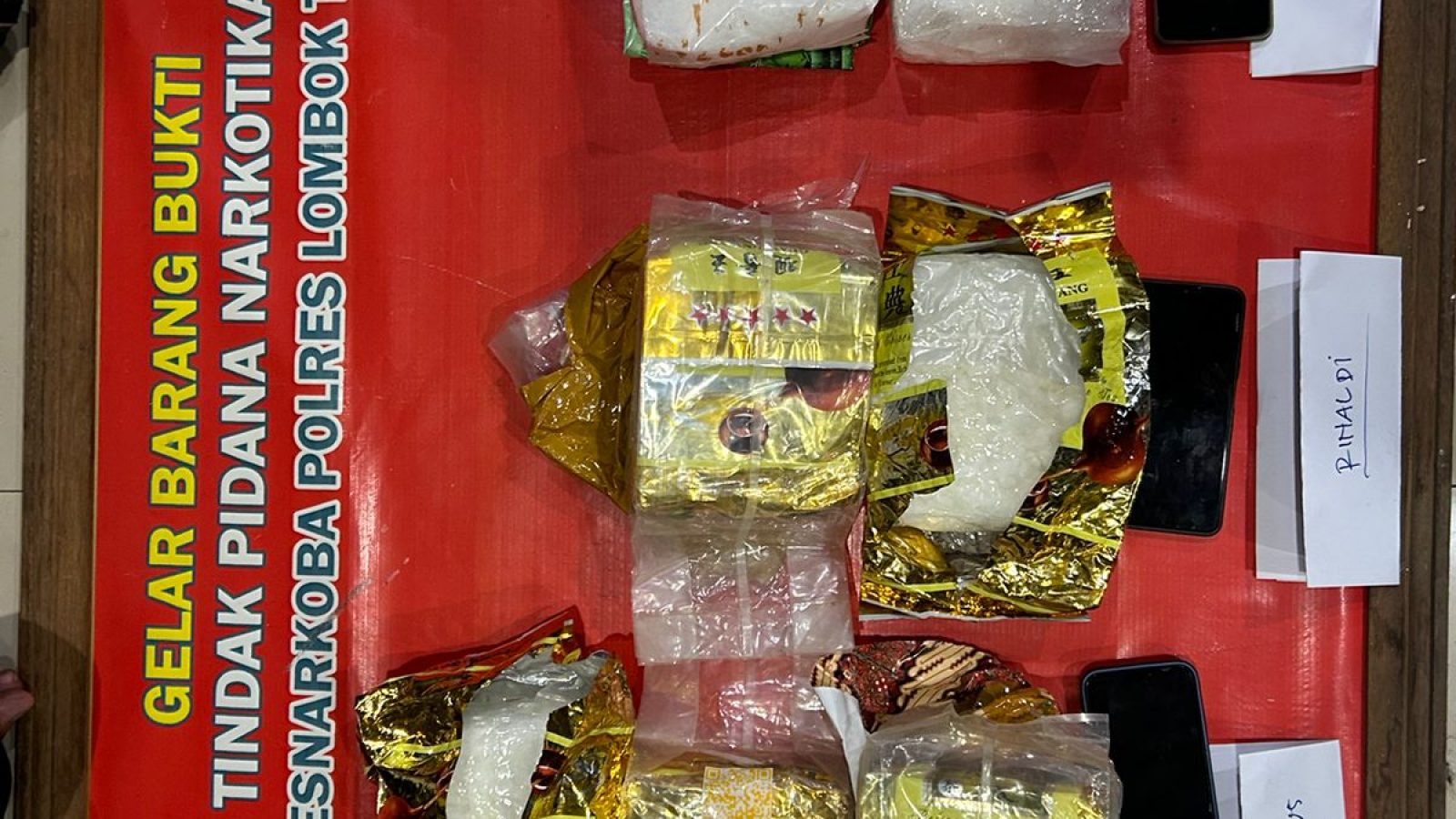 Polres Loteng Ungkap Peredaran Sabu dari Tiga Tersangka