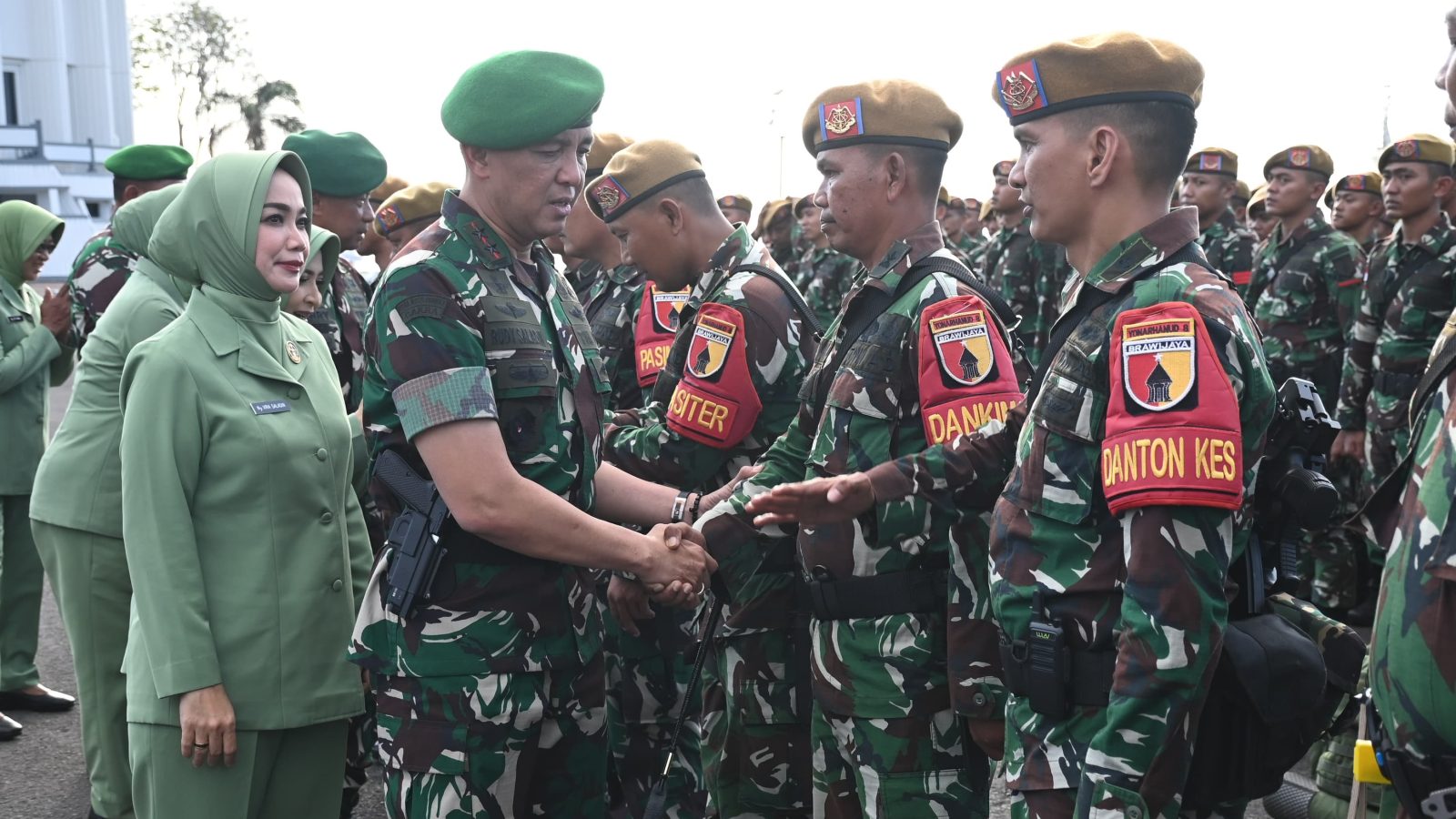 Dangartap Mayjen TNI Rudy Saladin Sambut Kedatangan Satgas Yonarhanud 8/MBC