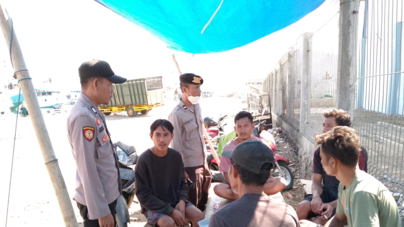 Polsek Kawasan Pelabuhan Laut Bima Maksimalkan Cooling System