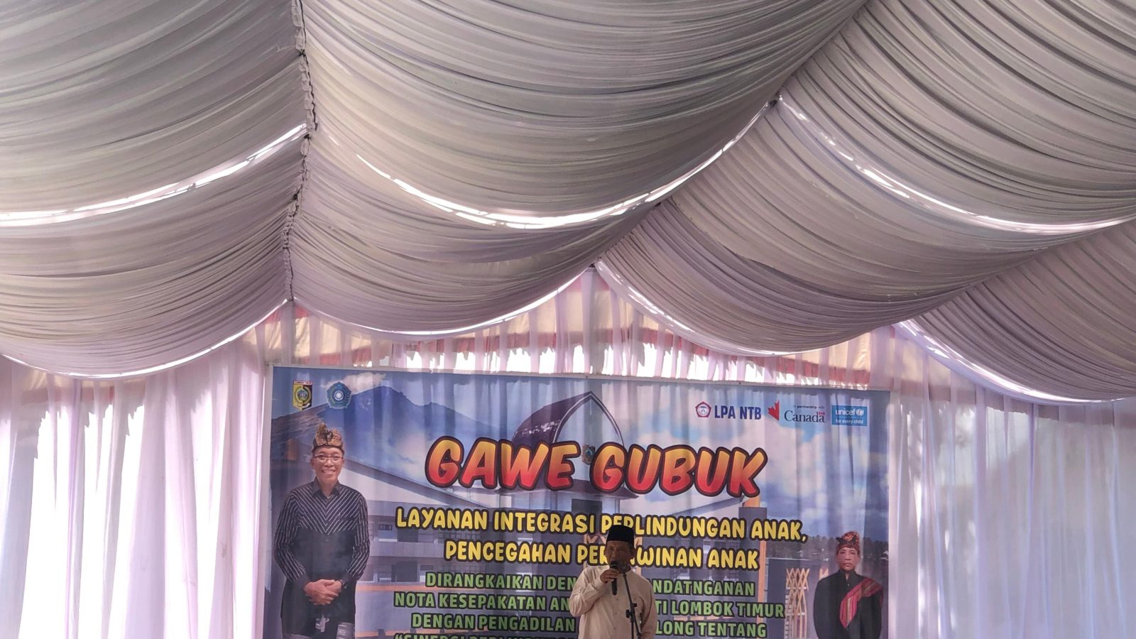 Gawe Gubuk Desa Jurit Diwarnai MoU Sinergitas Perlindungan Hukum terhadap Anak