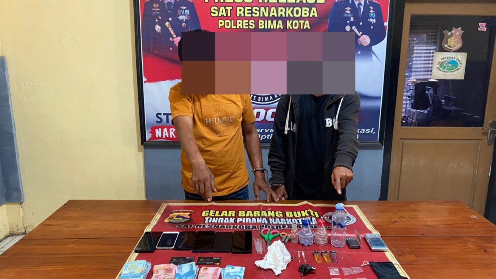 Tim Opsnal Kaisar Hitam Polres Bima Kota Bekuk 2 Pengedar Narkoba