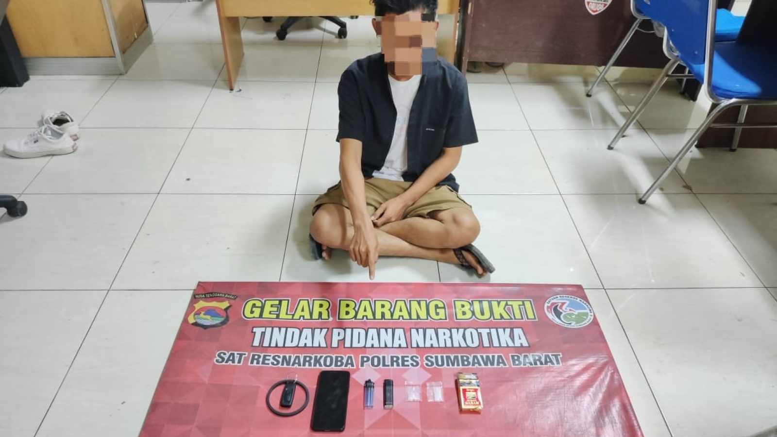 Pria Asal Maluk Ditangkap Sat Resnarkoba Polres Sumbawa Barat