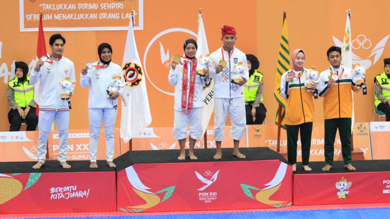 Dua Emas Cabor Kempo PON XXI Aceh-Sumut Ternyata dari Personil Polres Loteng
