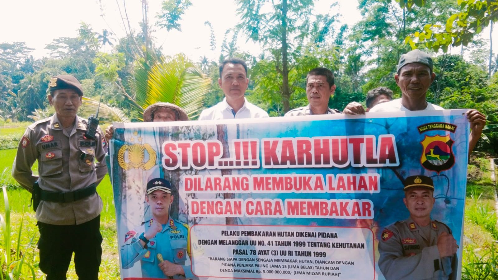 Antisipasi Karhutla, Polsek Kopang Sampaikan Imbauan Dialogis 