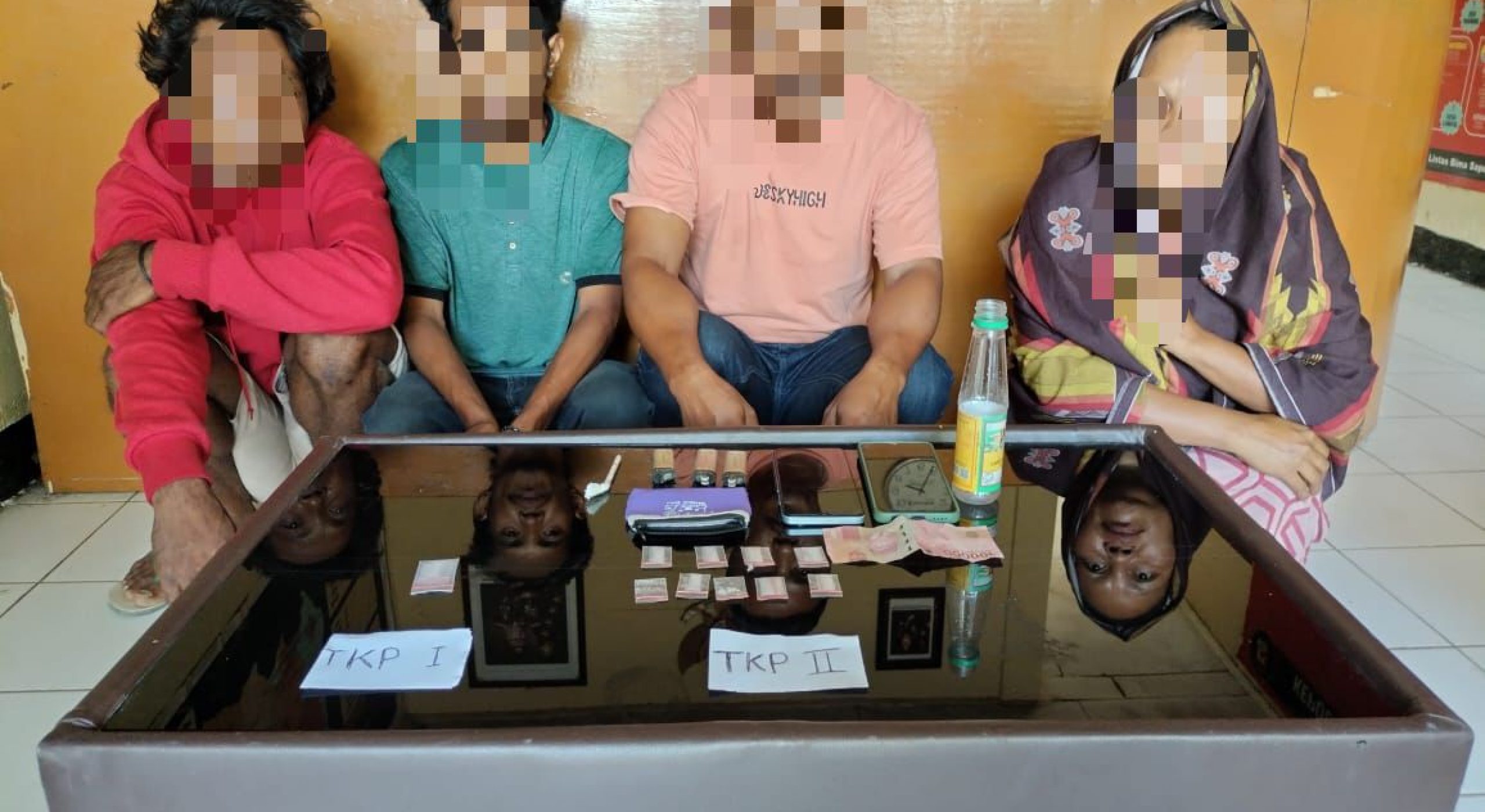 Polsek Sape Ungkap Jual Edar Narkoba, Empat Pelaku dan 10 Poket Sabu Diamankan