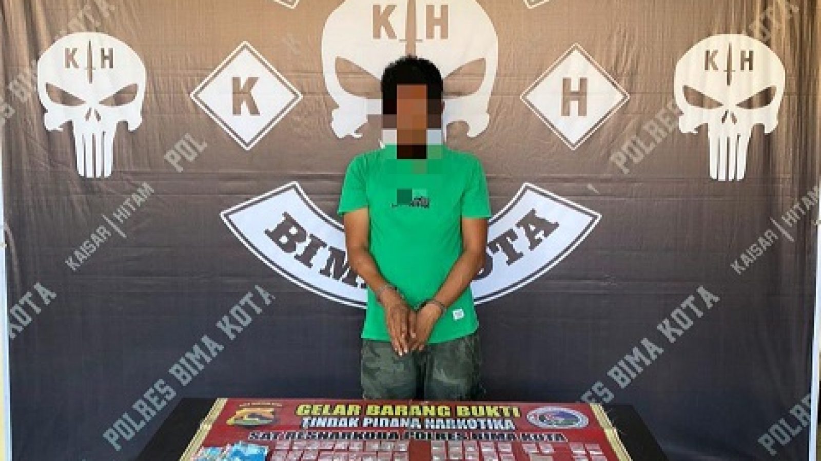 Pengedar Narkoba Asal Kota Bima Dibekuk Tim Kaisar Hitam, Sabu 90 Poket Diamankan