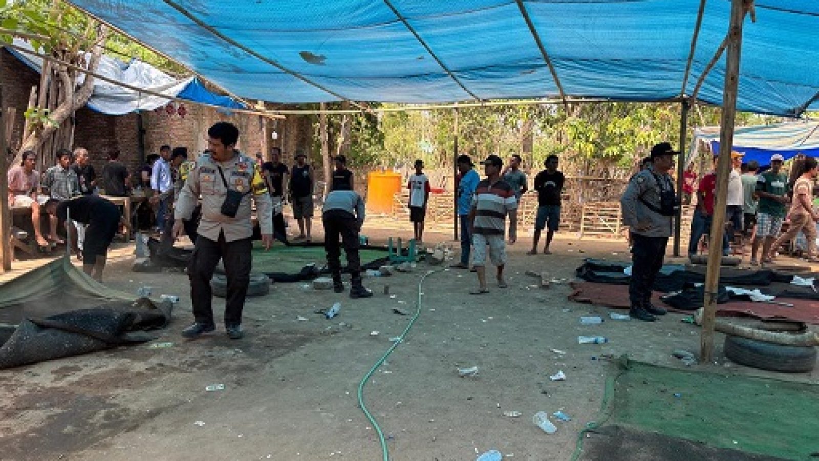  Judi Sabung Ayam Skala Besar dan Bola Adil di Rabadompu Barat Dibubarkan Tim Gabungan