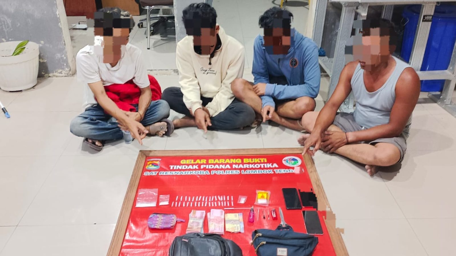 Polres Loteng Ungkap Peredaran Sabu 34,79 Gram dan Amankan Empat Teduga Pelaku