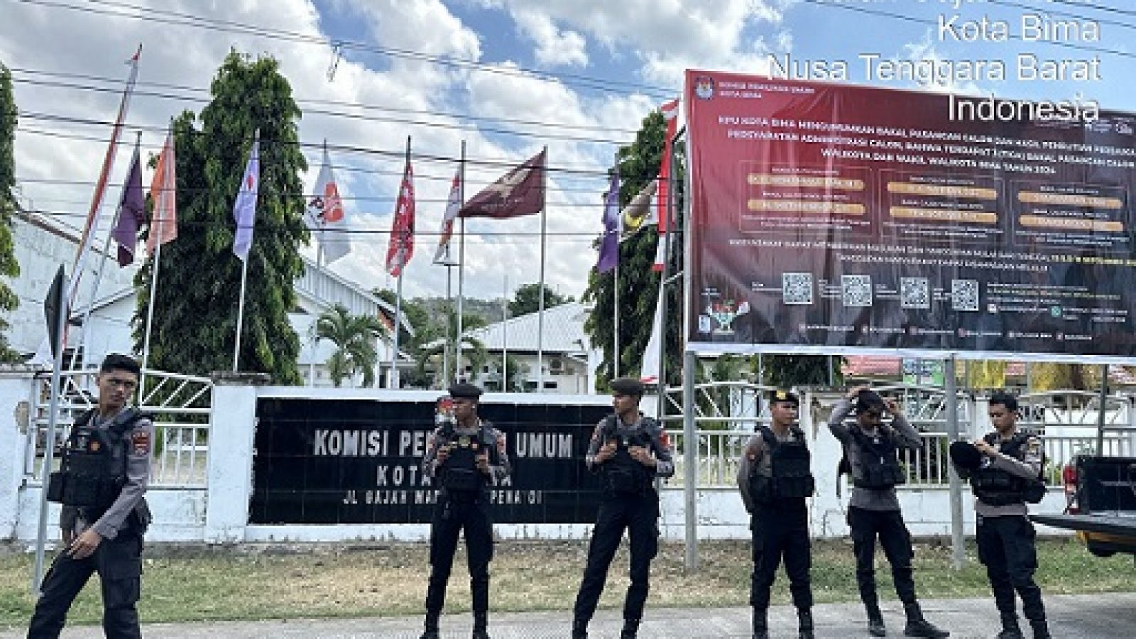 Satgas Preventif Polres Bima Kota Gelar Patroli ke Kantor KPU dan Bawaslu