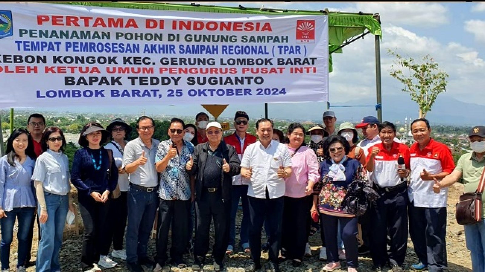 Gunung Sampah Ditanami, Ketum PP INTI Harapkan Kebun Kongok Hijau dan Teduh