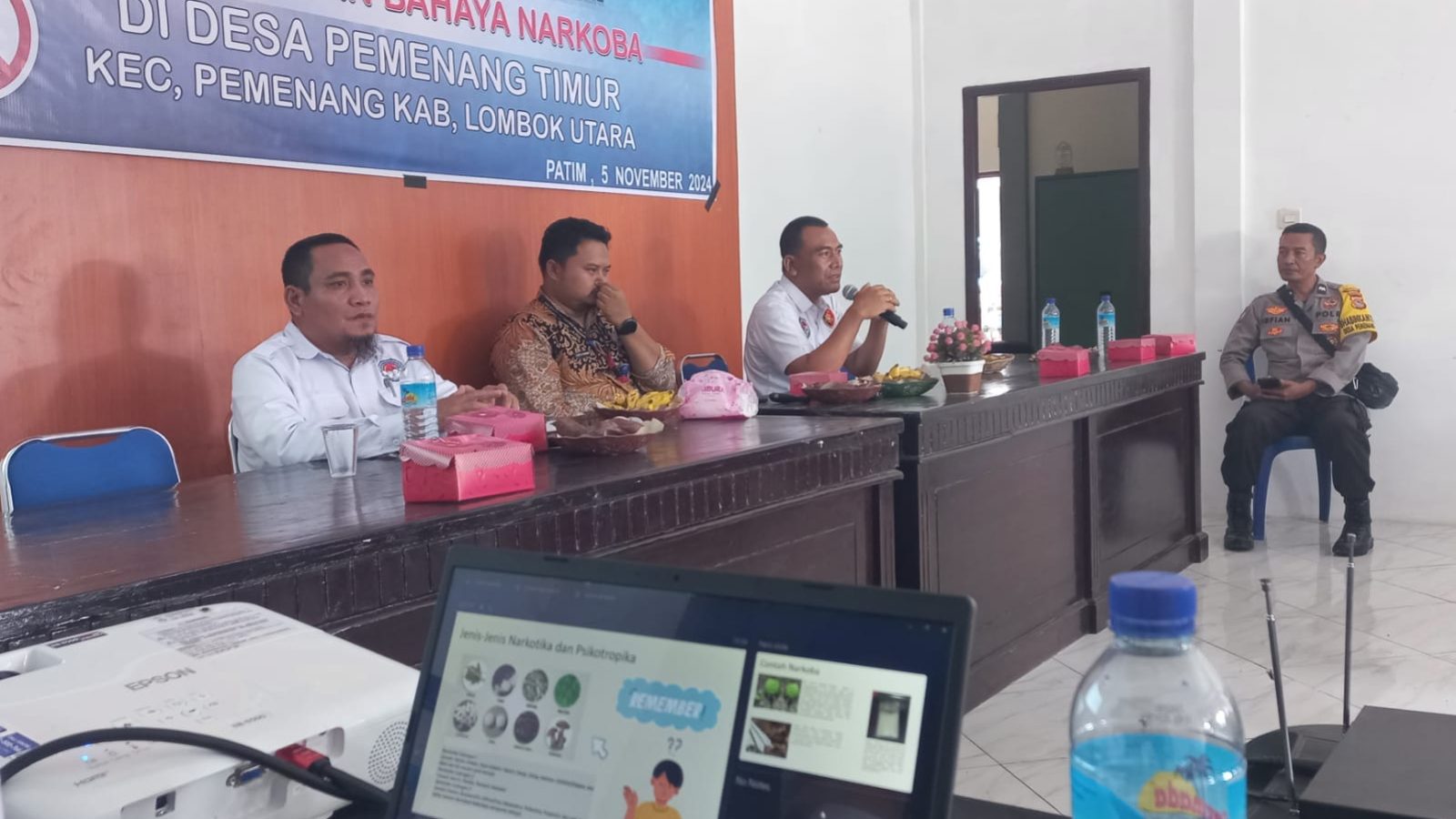Program 100 Hari Presiden, Polres Lombok Utara Sosialisasi Kampung Bebas Narkoba