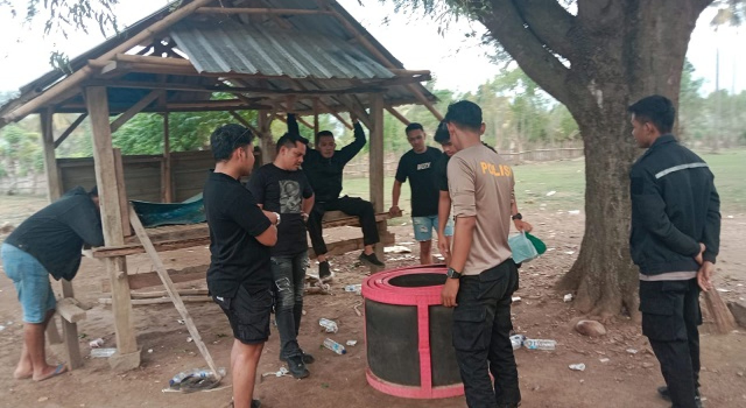 Sat Reskrim Polres Sumbawa Barat Amankan Kendaraan Bermotor Bubarkan Judi Sabung Ayam