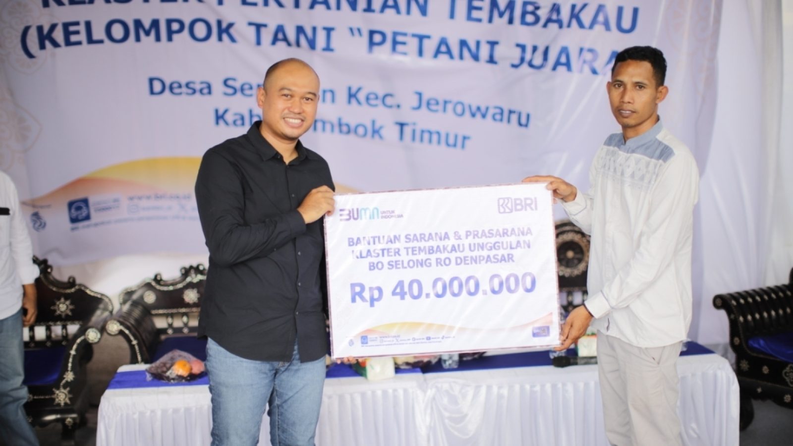 BRI Salurkan Bantuan Sarpras dan Pelatihan untuk Petani Tembakau di Jerowaru