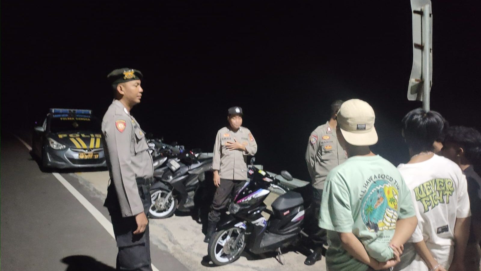 Polsek Gangga Cegah Begal Melalui Patroli Malam