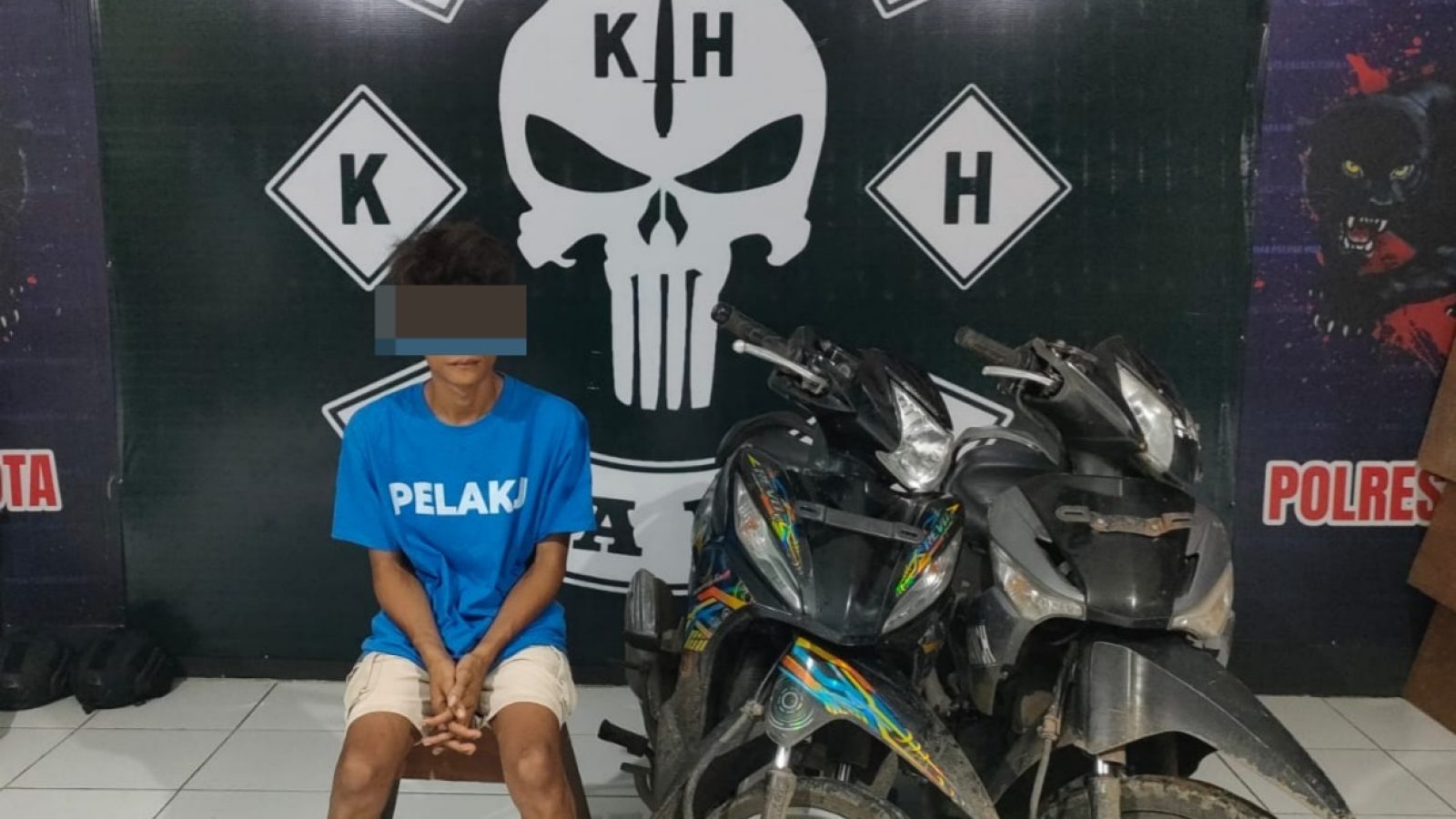 Maling Spesialis Ranmor Dijemput Paksa Tim Kaisar Hitam Polres Bima Kota