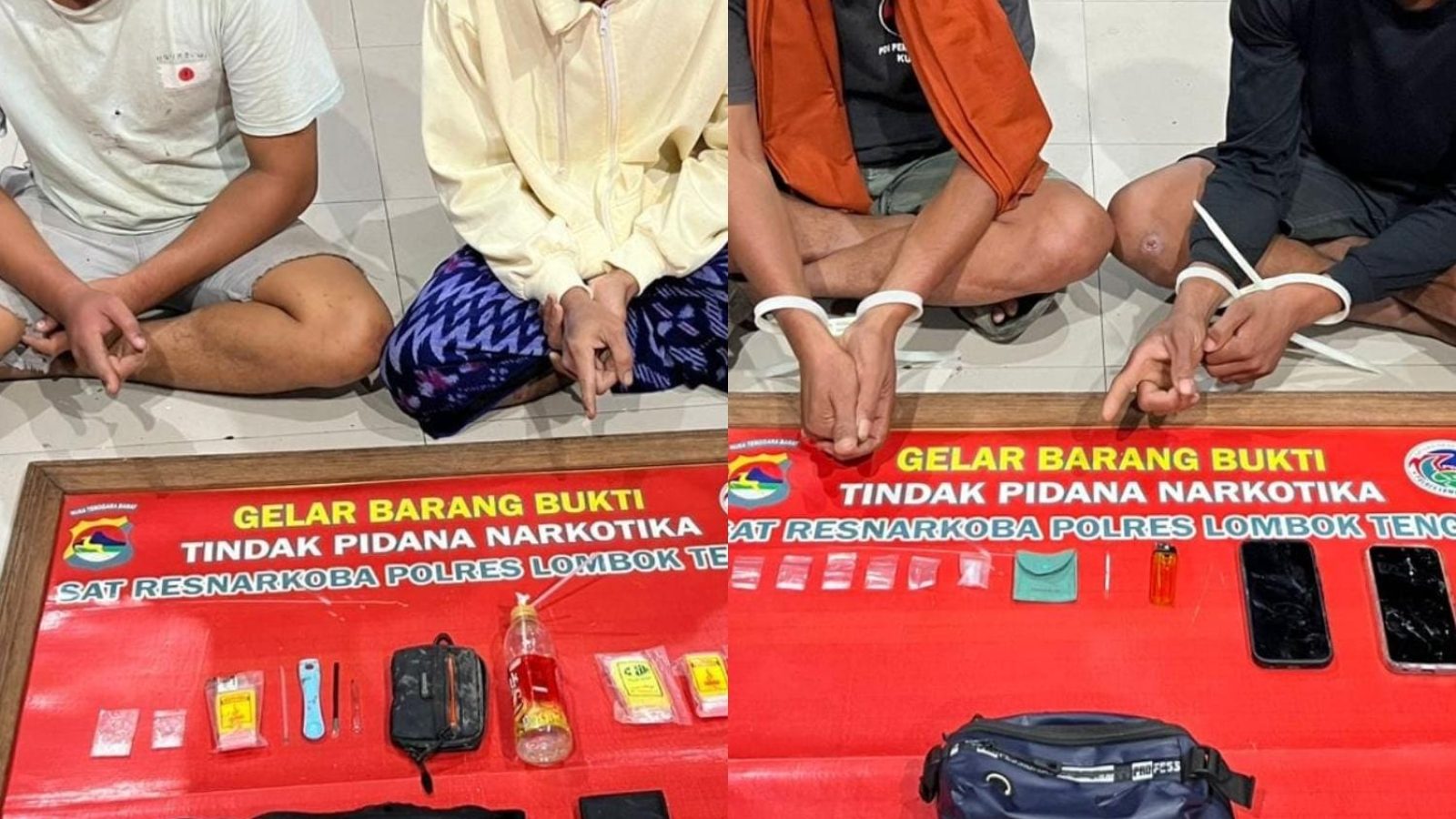 Polres Loteng Amankan Empat Terduga Pengedar Narkoba di Pujut dan Pratim