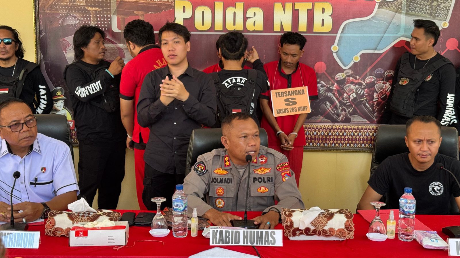 Ditreskrimum Polda NTB Ungkap Kasus Pencurian dan Pemalsuan Dokumen, Tiga Tersangka Diamankan