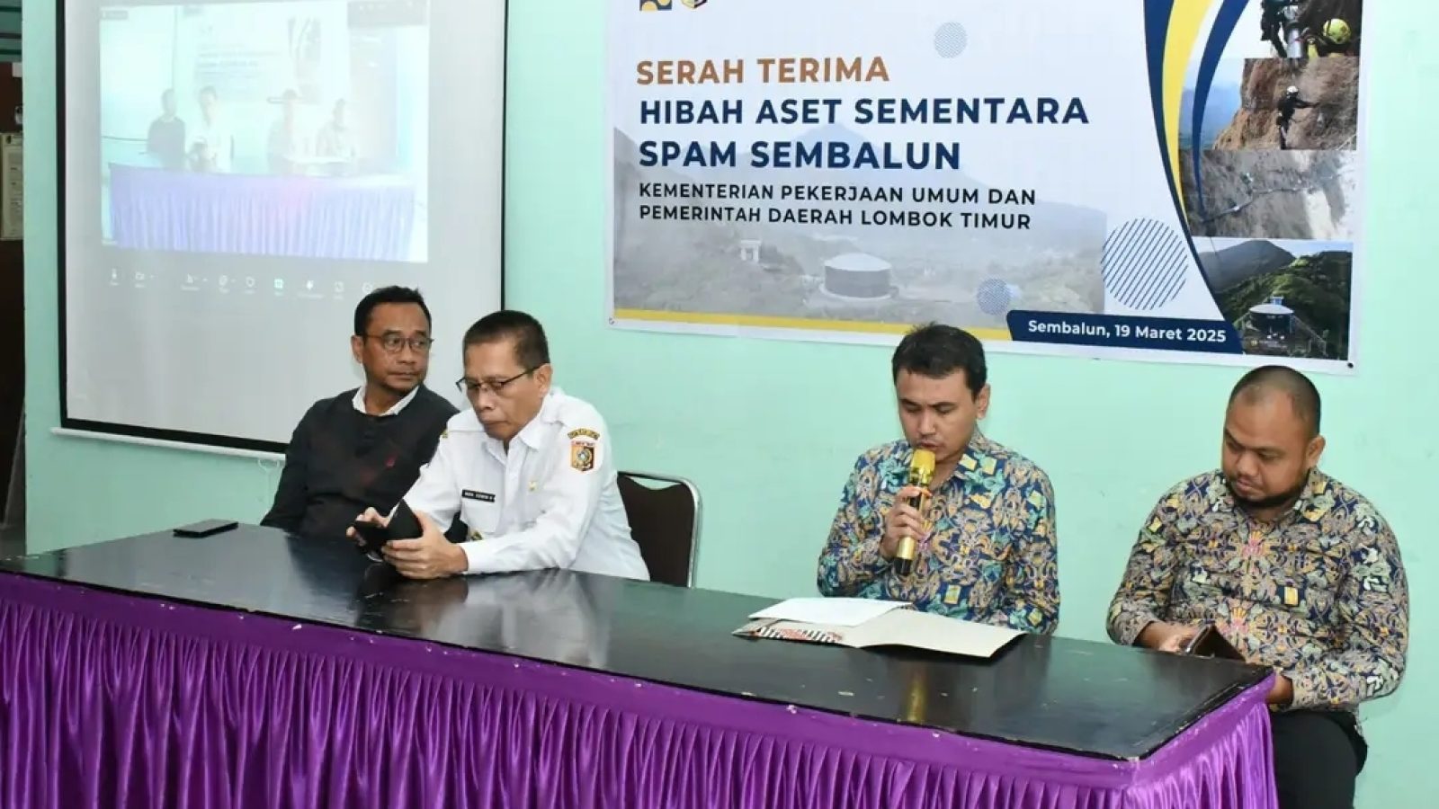 SPAM Sembalun Diserahterimakan, Dukung Lombok Kawasan Strategis Pariwisata Nasional