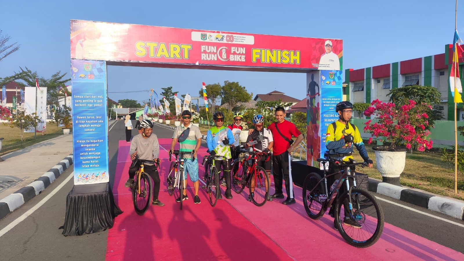 Kapolres Lombok Utara Ikut Fun Bike Peringati HUT RI ke-80