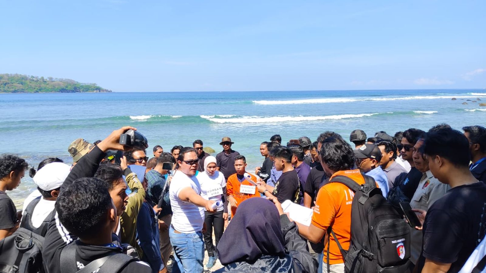 Polres Lombok Utara Rekonstruksi Kasus Pembunuhan di Pantai Nipah