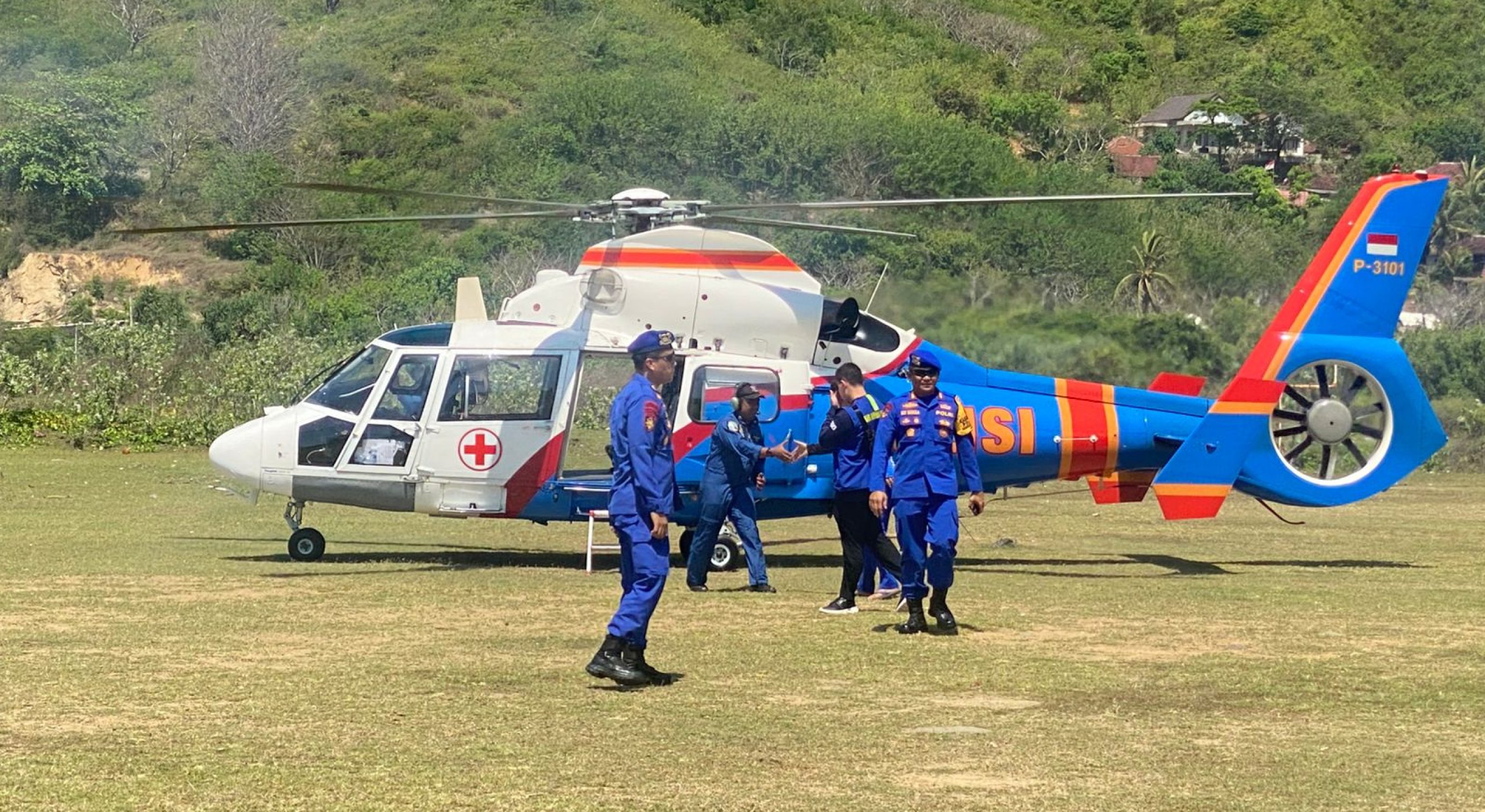 Ditpolairud Polda NTB Patroli Udara dan Pengecekan Helipad Jelang MotoGP 2025