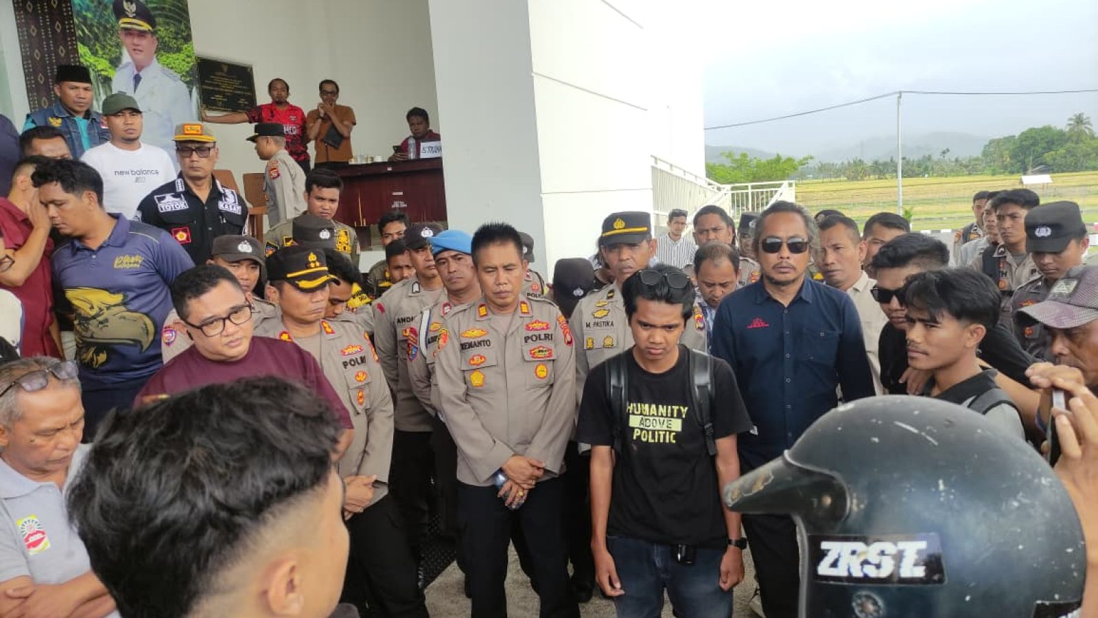 Polres Lombok Utara Terjunkan 75 Personel Amankan Aksi Damai Aliansi Mahasiswa dan Masyarakat