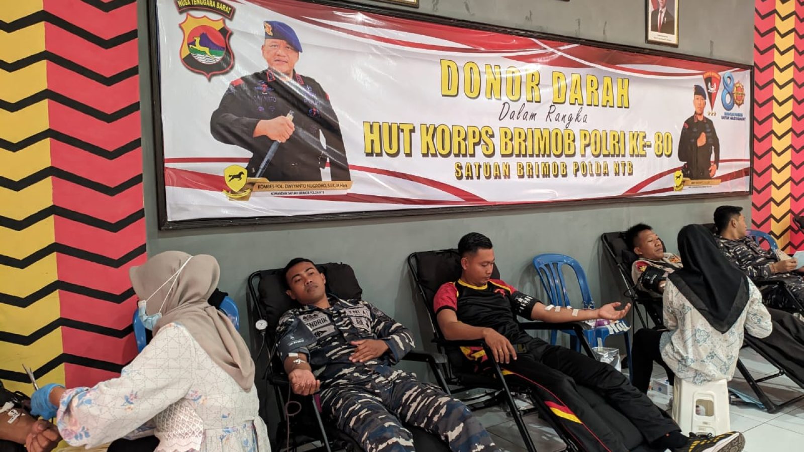 Donor Darah Sambut HUT ke-80 Korps Brimob Polri