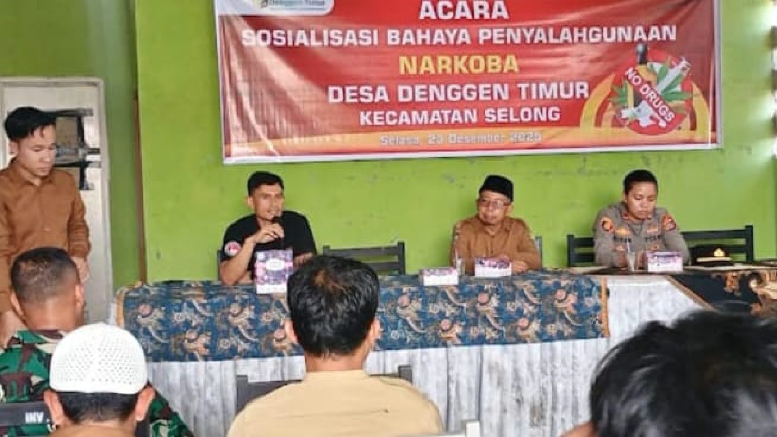 Pemdes Denggen Timur dan Polres Lotim Sosialisasi Bahaya Narkoba