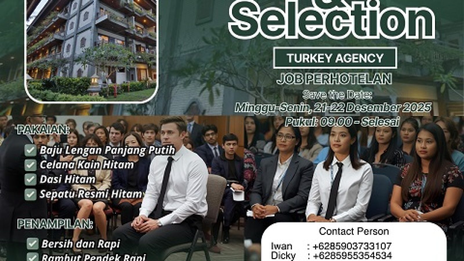 Interview & Seleksi Job Perhotelan ke Turkey