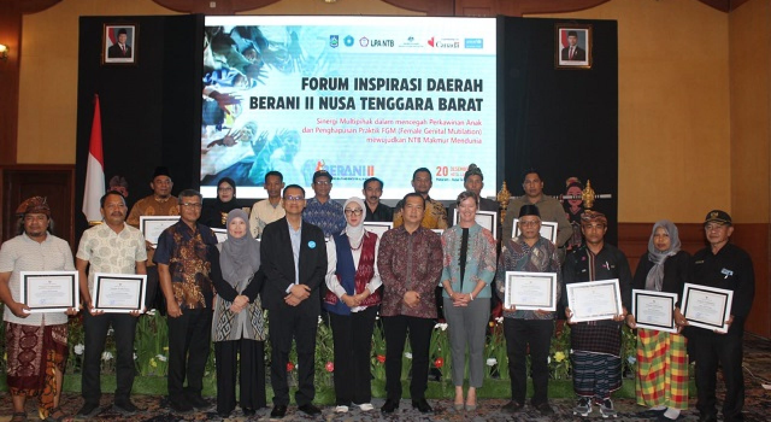 Buka Forum Inspirasi Daerah Berani II, Gubernur NTB Apresiasi Perkawinan Anak Turun