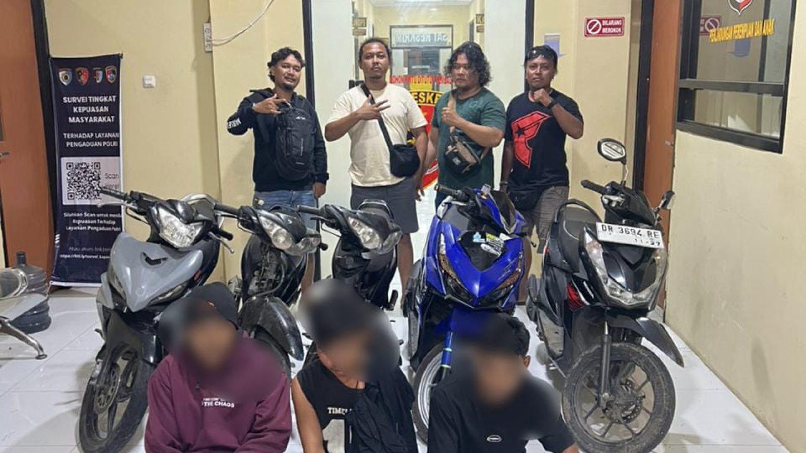 Polres Lombok Utara Ungkap Komplotan Curanmor, Enam Tersangka Ditangkap Bersama Lima Unit Motor Hasil Kejahatan