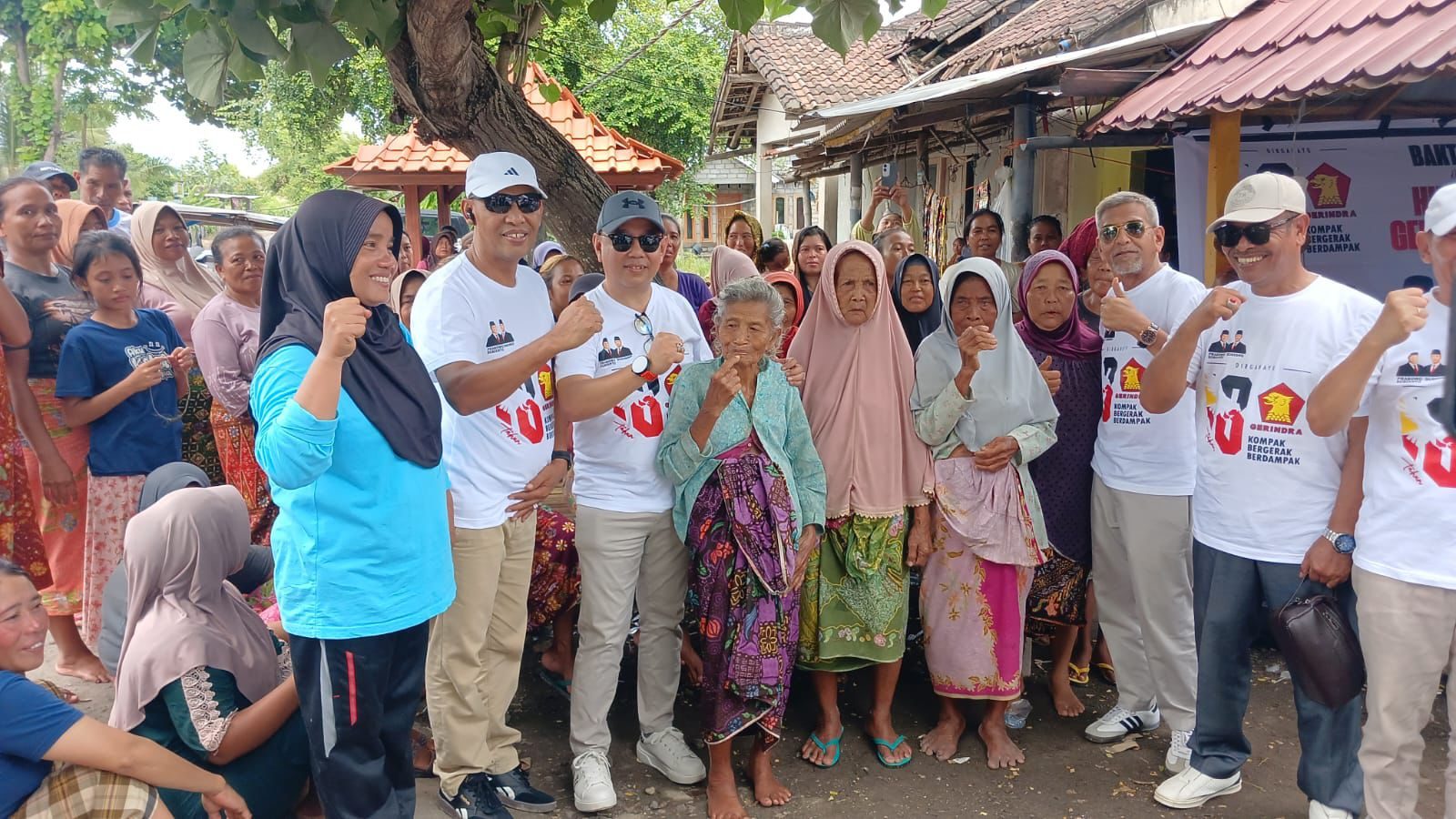 Peringati HUT ke-18, DPC Gerindra Lombok Timur bergerak bantu warga terdampak banjir