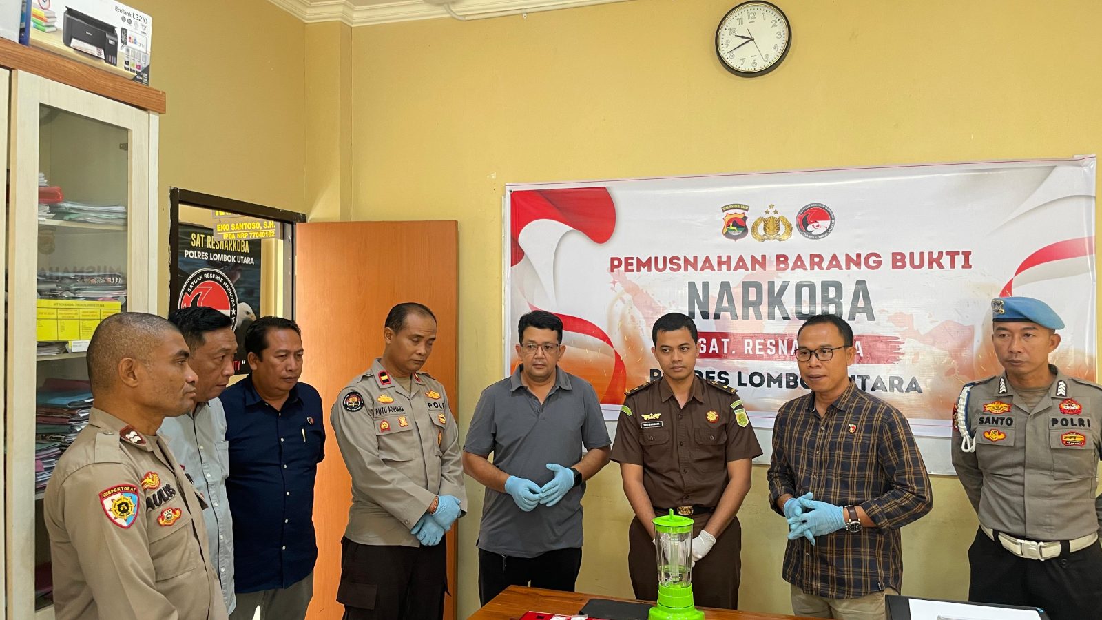 Polres Lombok Utara Musnahkan 36,09 Gram Sabu