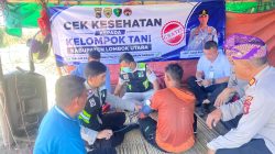 JELANG PANEN RAYA KUARTAL II 2026, POLRES LOMBOK UTARA TURUN JAGA KESEHATAN PETANI