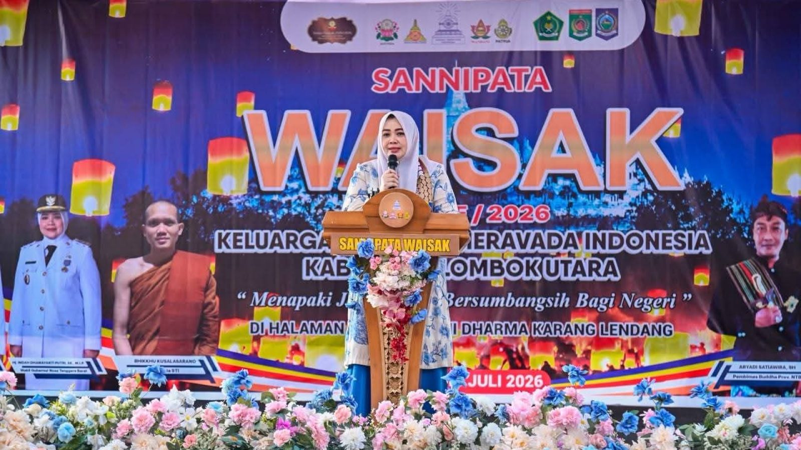 Perayaan Sannipata Waisak 2570 BE/2026, Wagub NTB Ingatkan Kerukunan Umat Beragama 