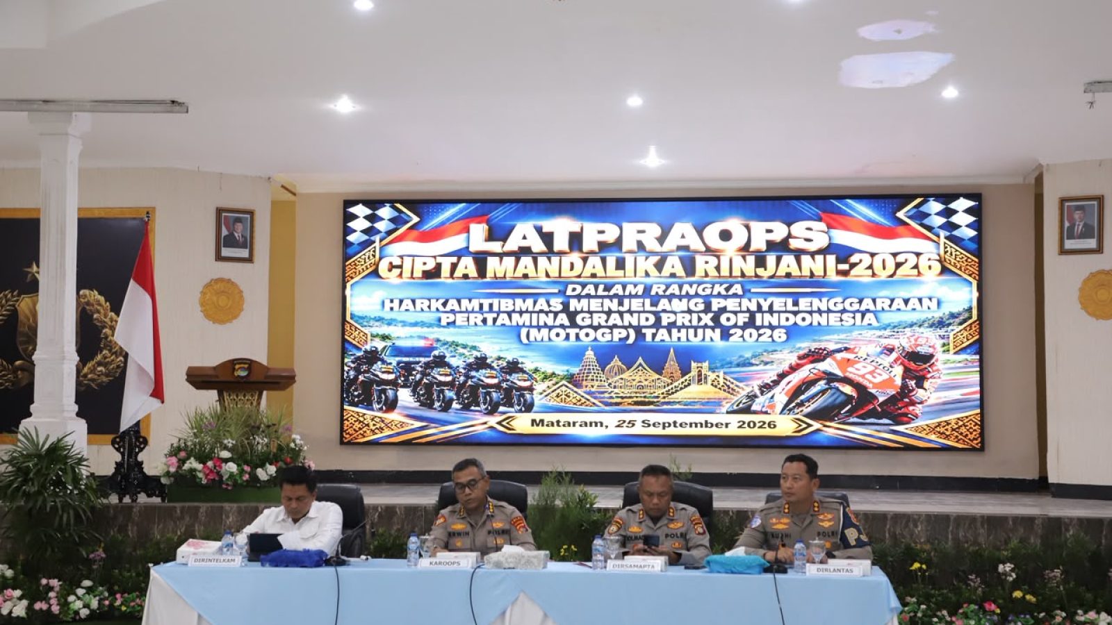 MotoGP Mandalika 2026, Polda NTB Matangkan Personel Lewat Lat Pra Ops