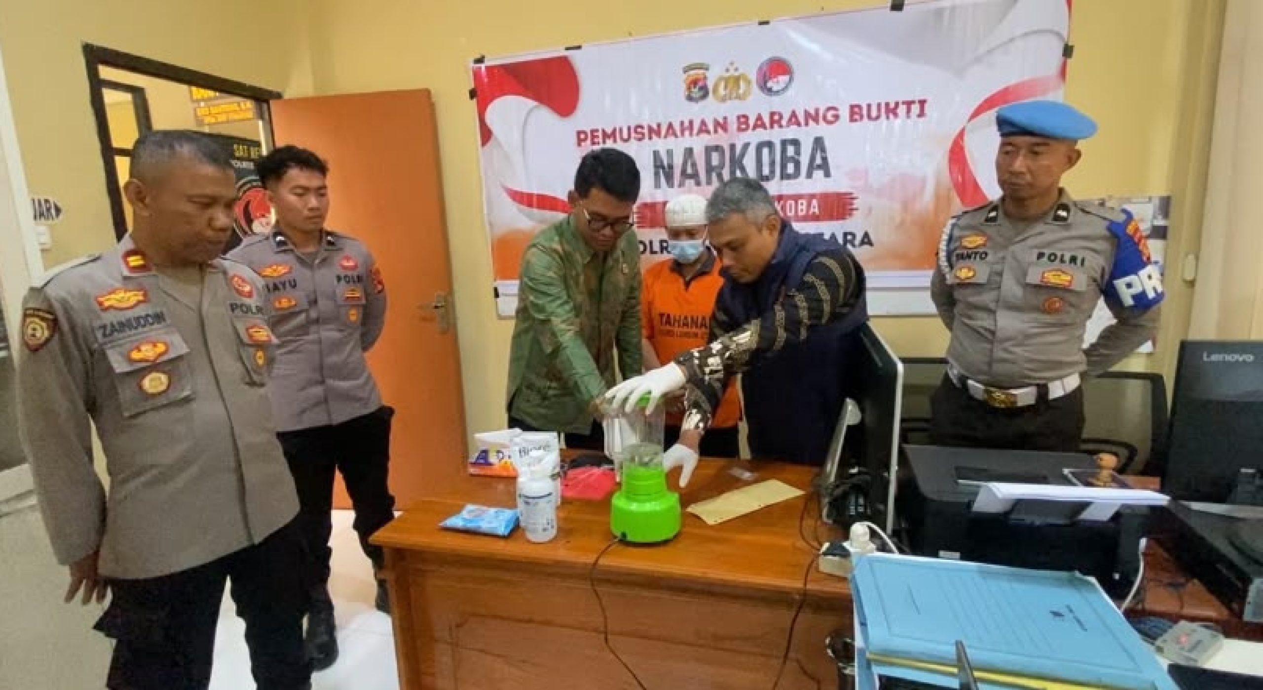 Polres Lombok Utara Musnahkan 5,33 Gram Sabu 