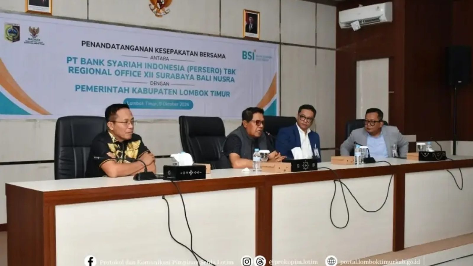 Manfaatkan Jasa Keuangan, Pemkab Lotim Teken Kesepakatan Bersama Bank Syariah Indonesia