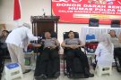 300 Lebih Pendonor Meriahkan HUT Humas Polri ke 75 tahun