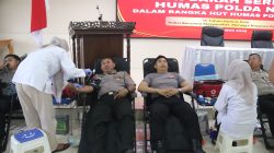 300 Lebih Pendonor Meriahkan HUT Humas Polri ke 75 tahun